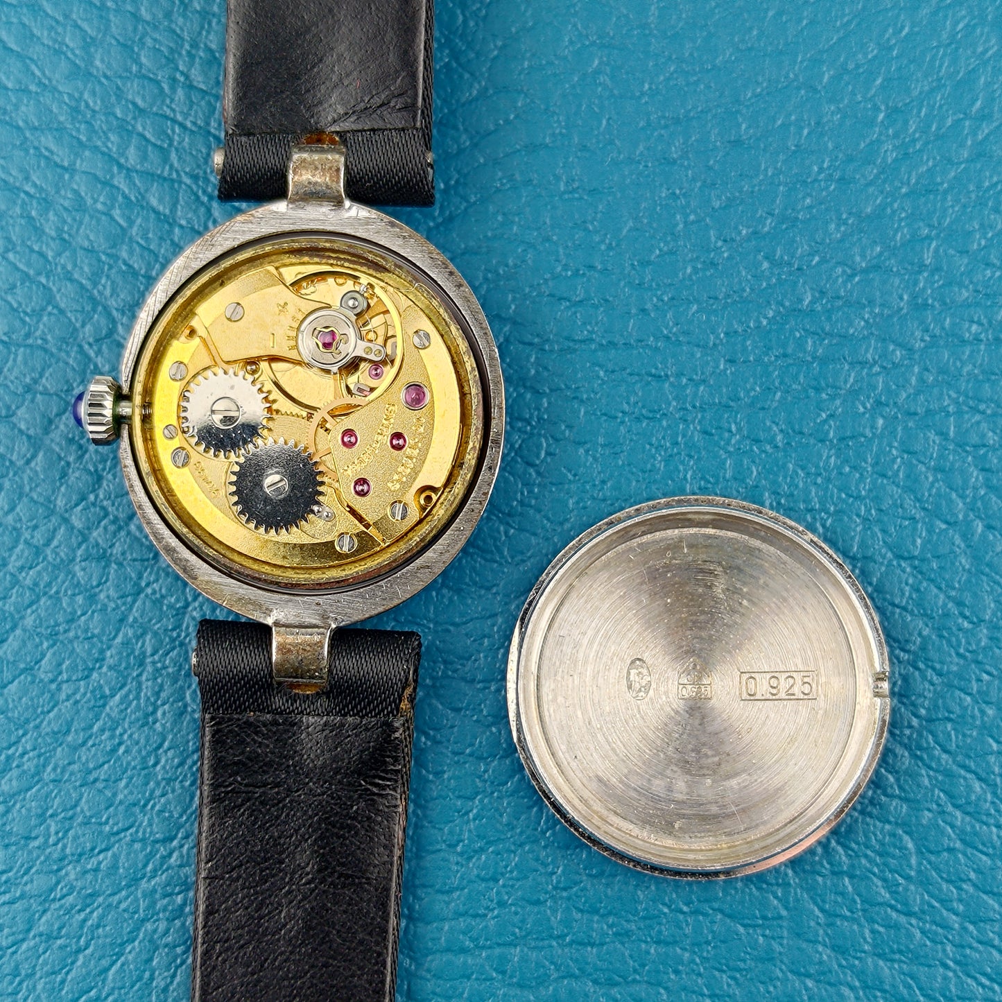 Fortune (Favre-Leuba) Sterling Silver Blue Ellipse