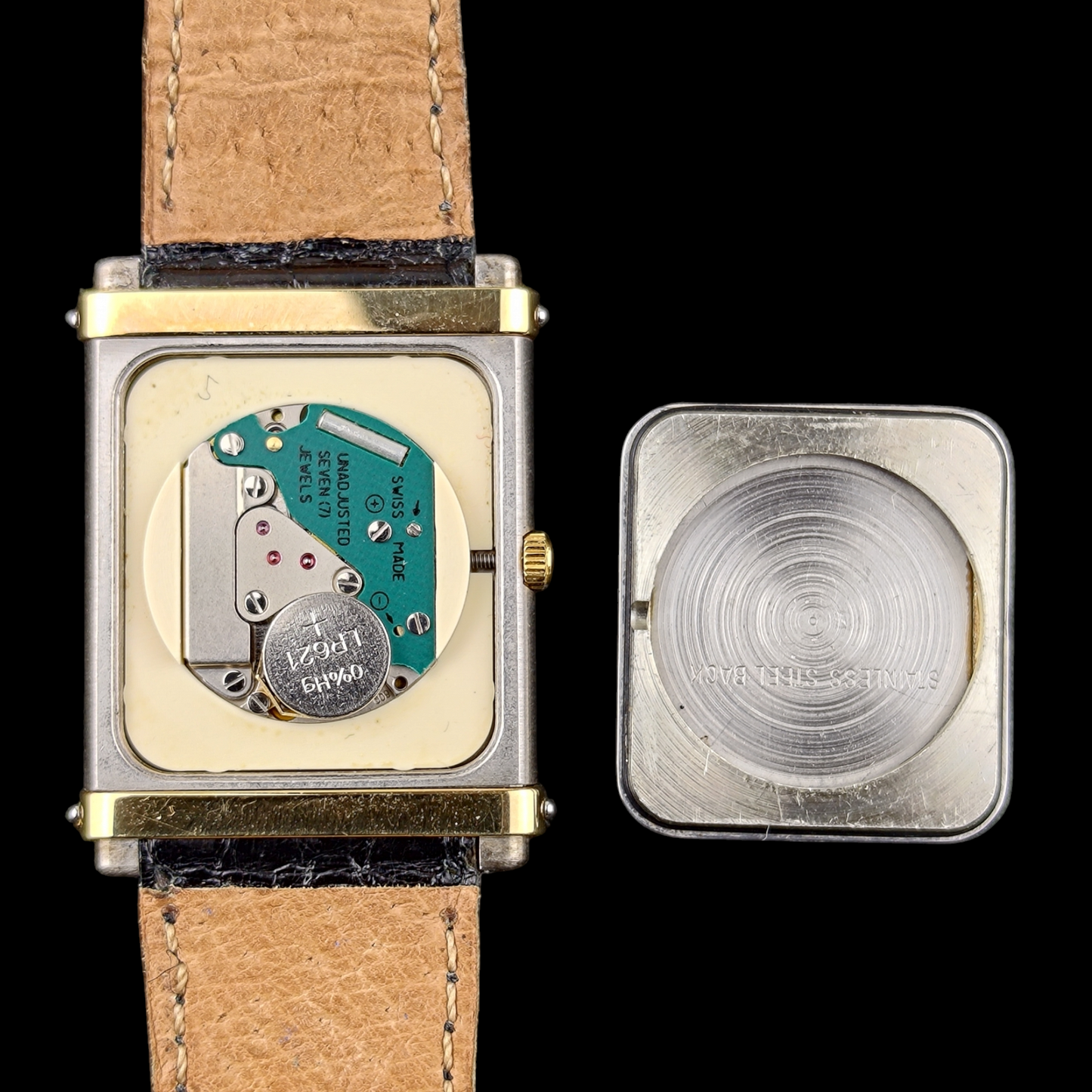Favre-Leuba Q Two Tone Rectangle - 1980s