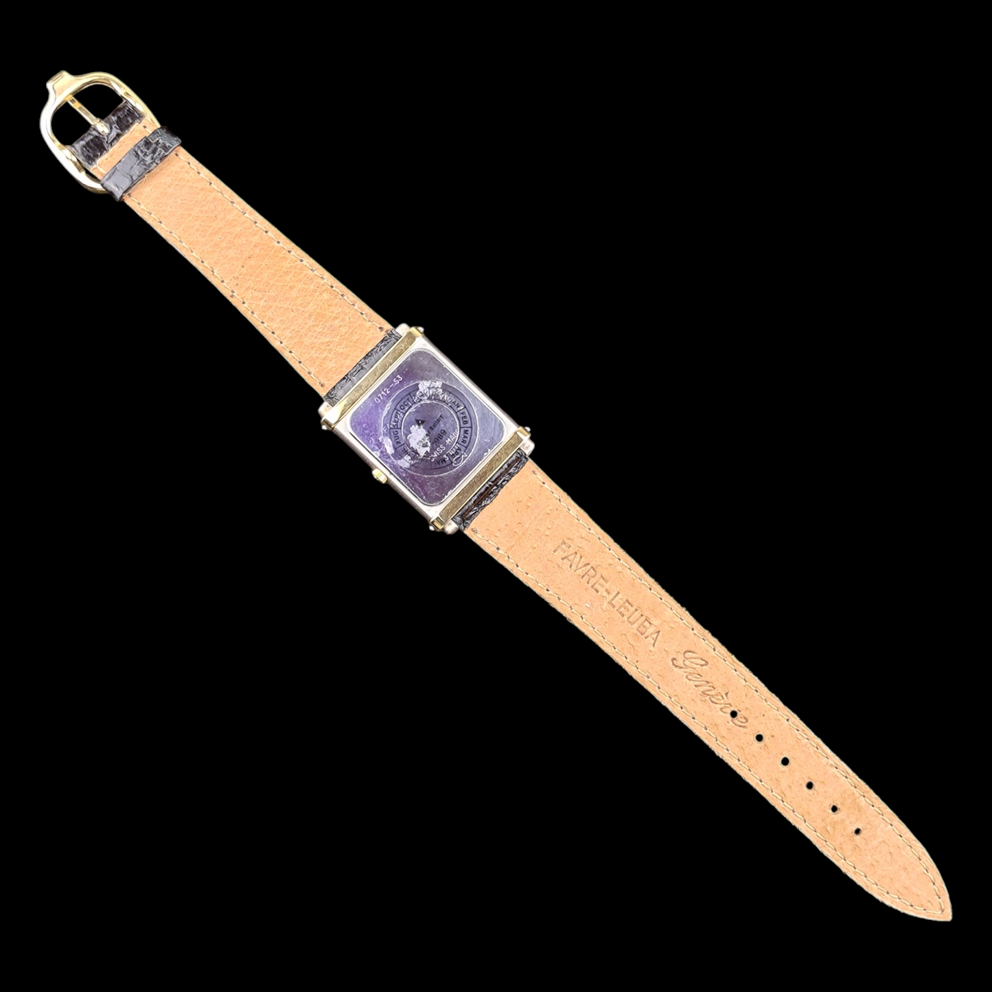 Favre-Leuba Q Two Tone Rectangle - 1980s