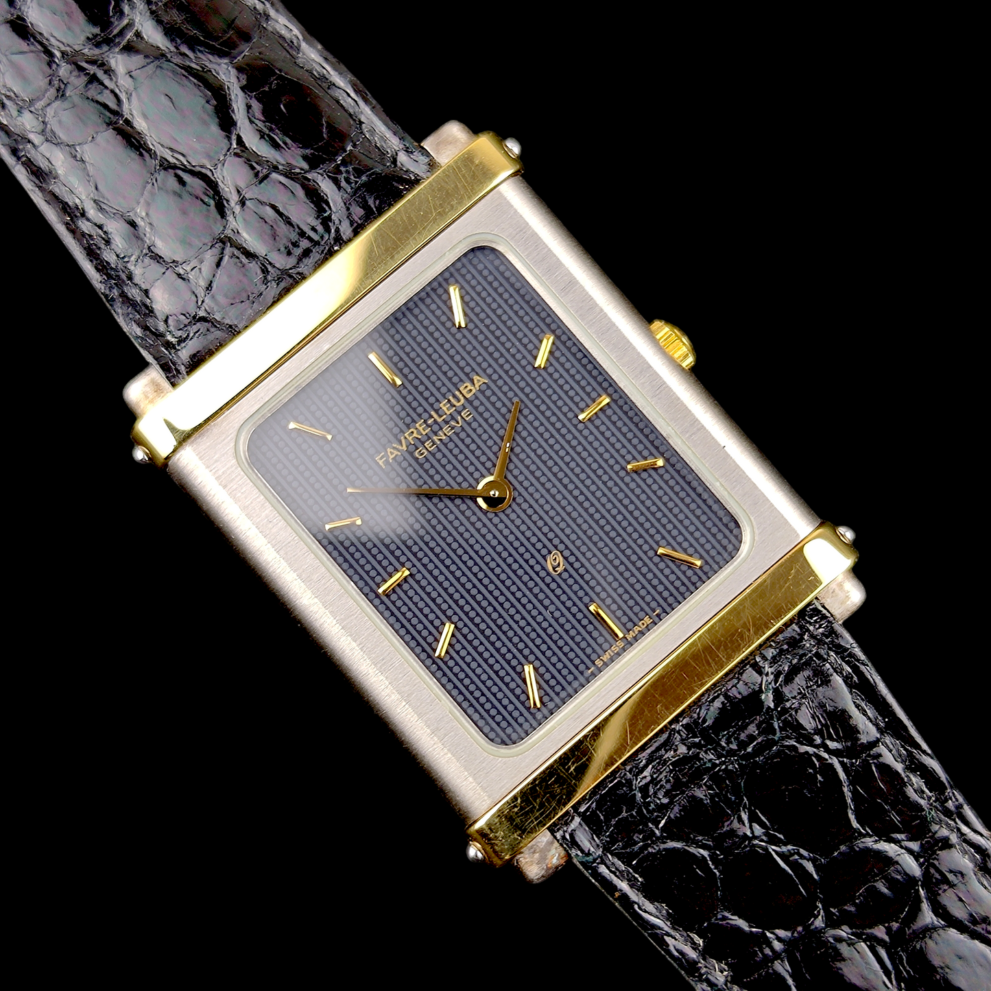 Favre-Leuba Q Two Tone Rectangle - 1980s