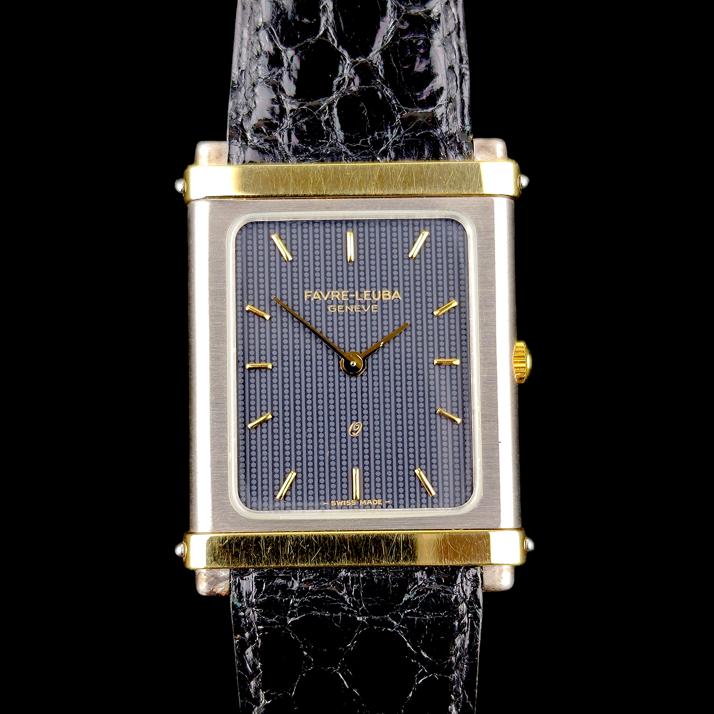 Favre-Leuba Q Two Tone Rectangle - 1980s