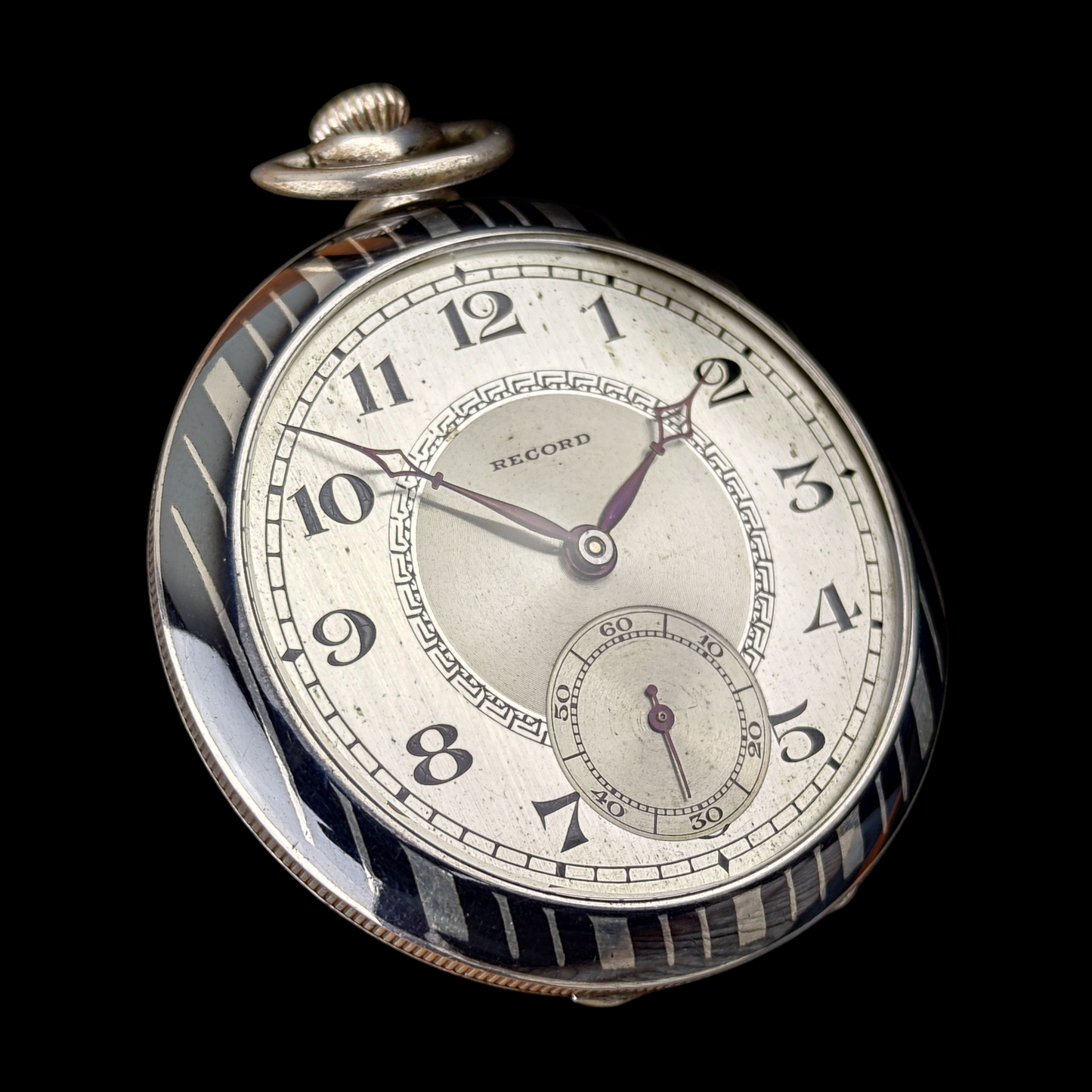 Record Pocket Watch - Niel Silver case - Coin Edge