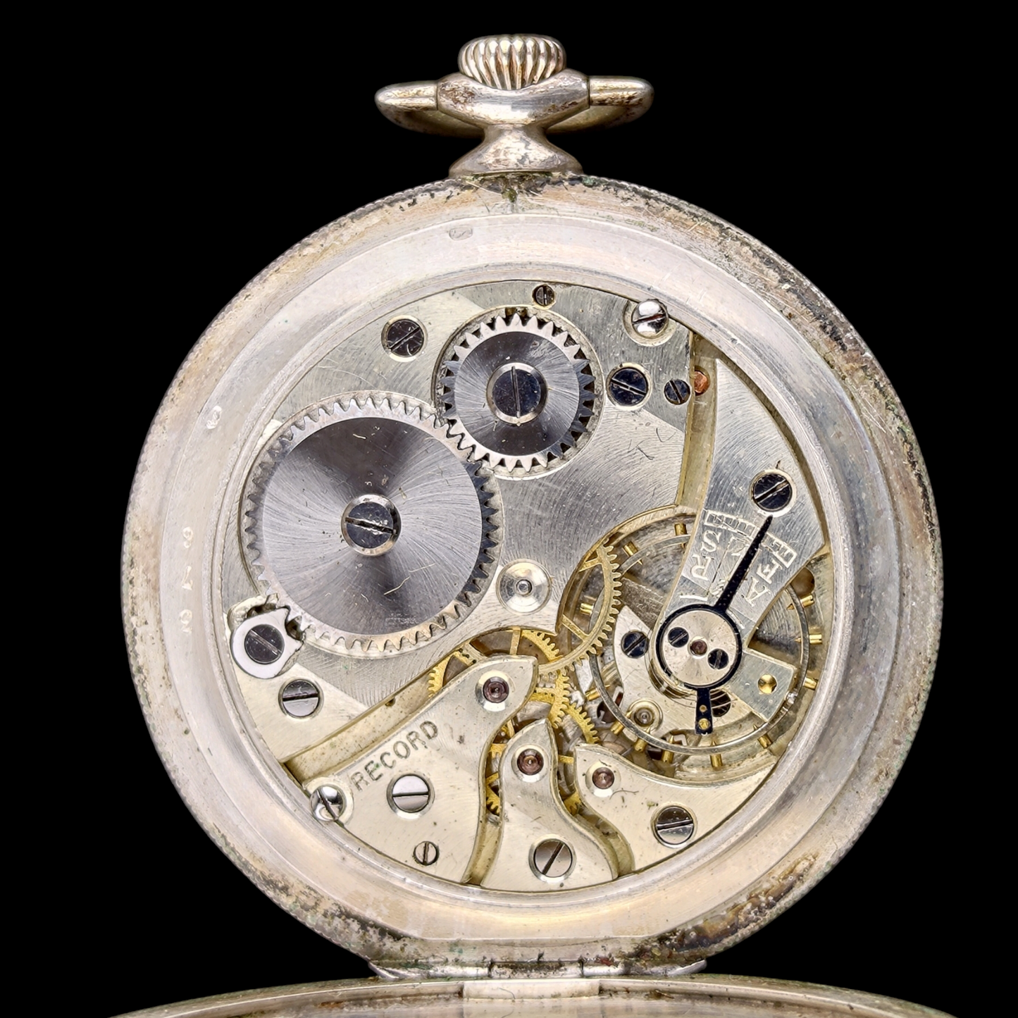Record Pocket Watch - Niel Silver case - Coin Edge