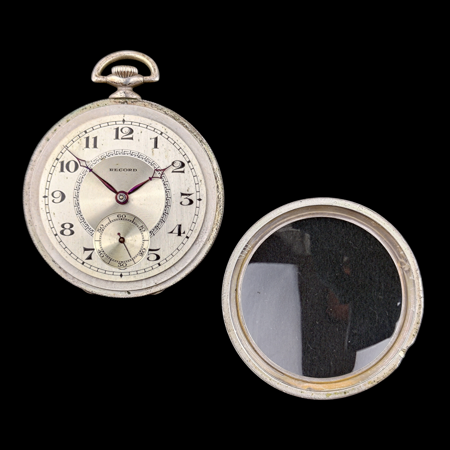 Record Pocket Watch - Niel Silver case - Coin Edge