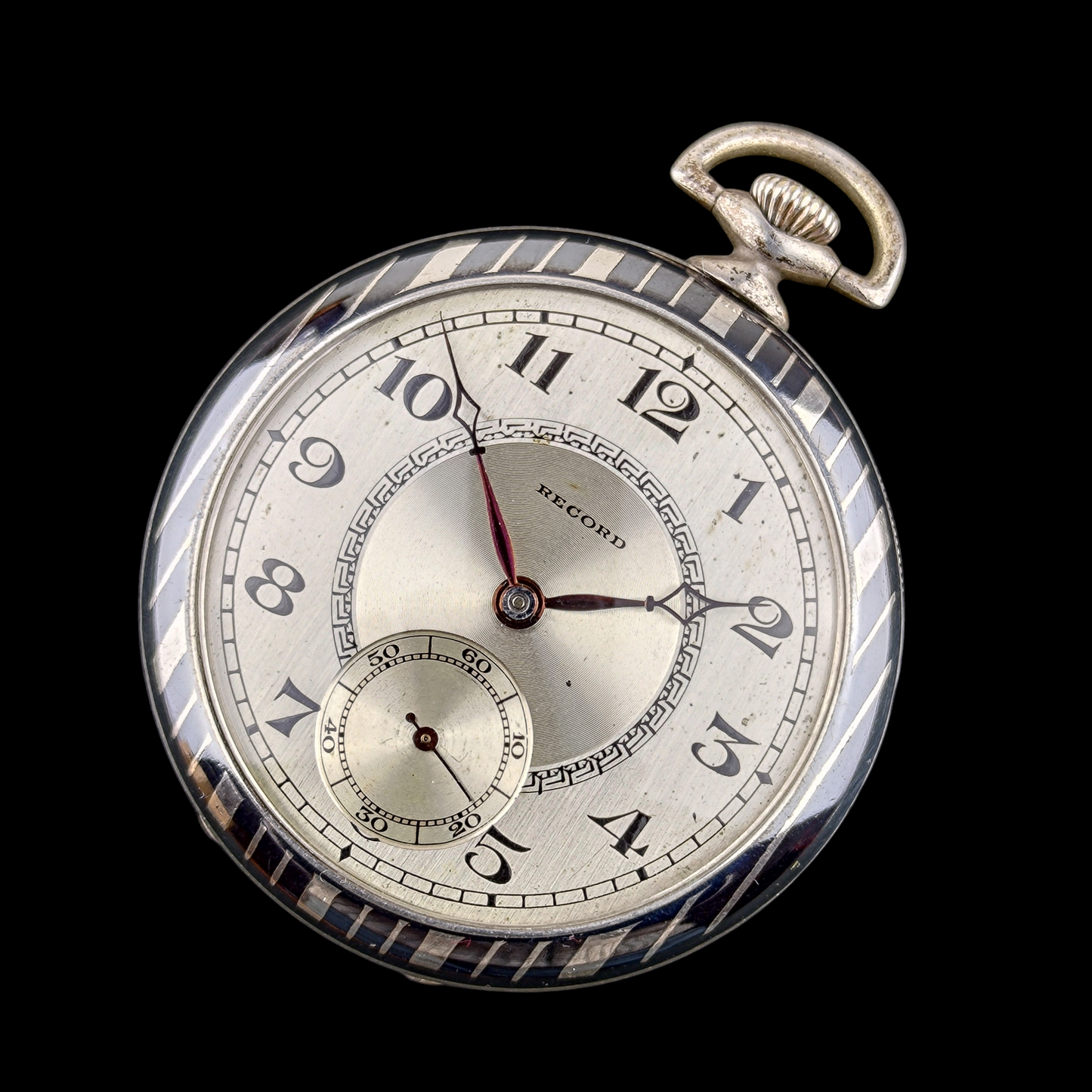 Record Pocket Watch - Niel Silver case - Coin Edge