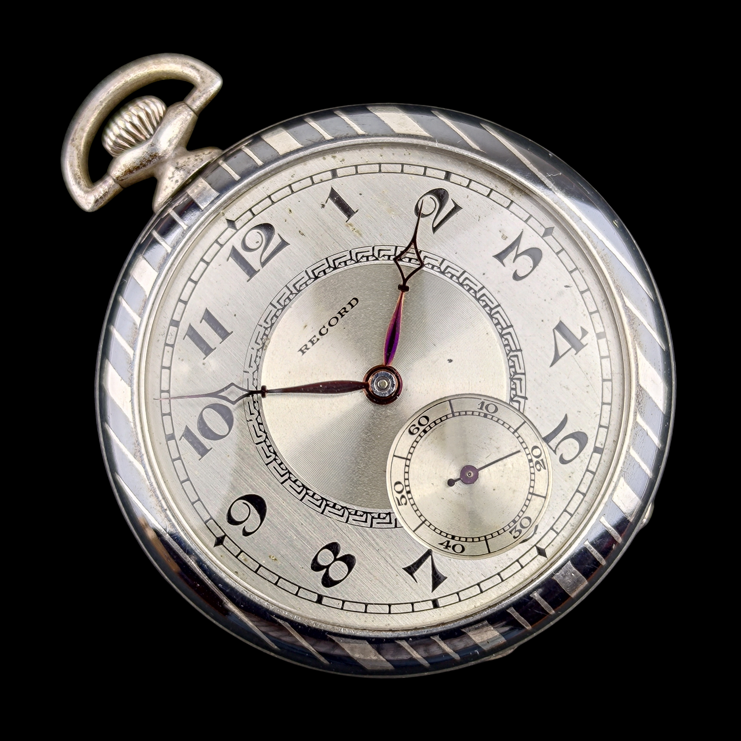 Record Pocket Watch - Niel Silver case - Coin Edge