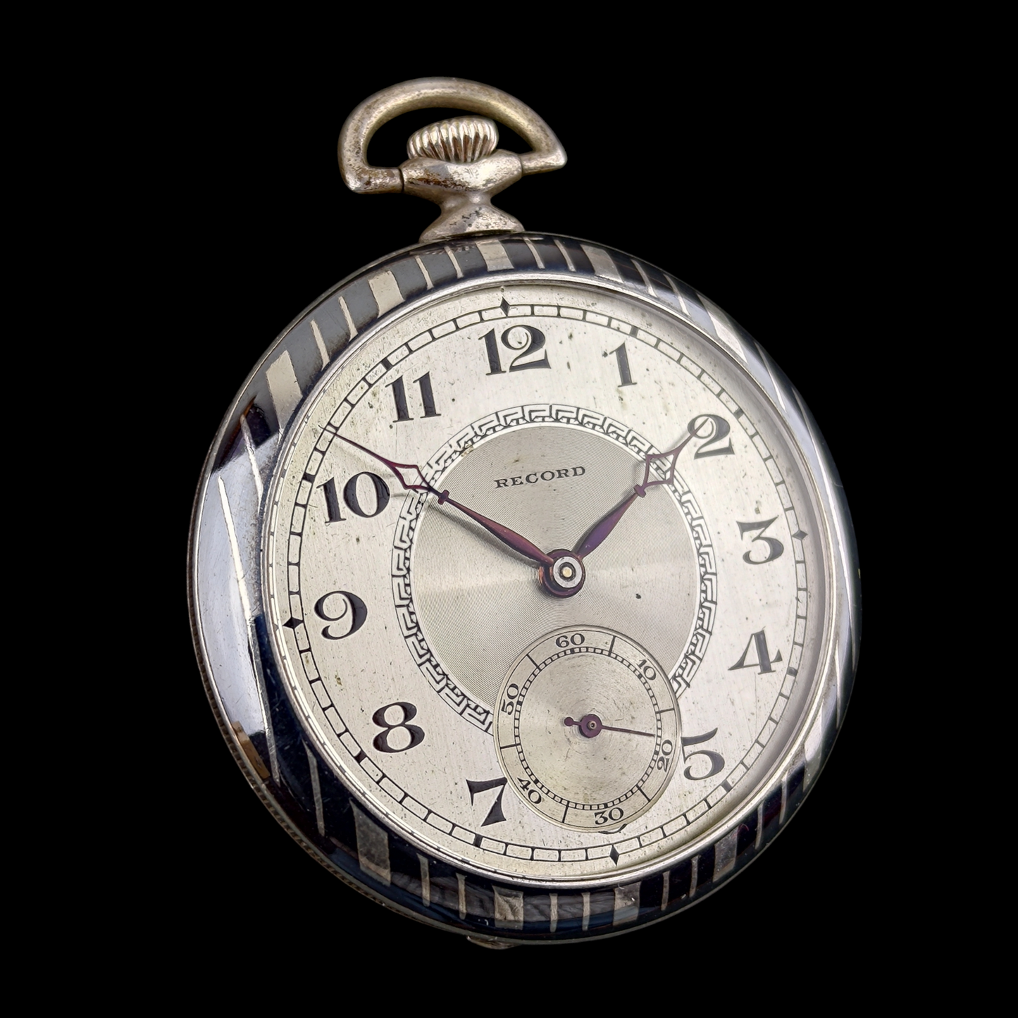 Record Pocket Watch - Niel Silver case - Coin Edge