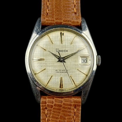 Urech Automatic "41 jewels" - Linen dial - 1950s