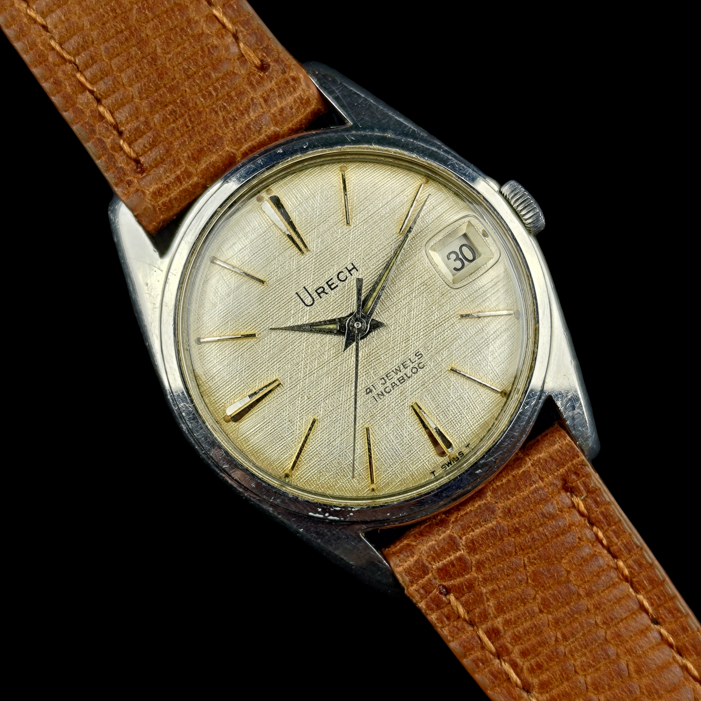 Urech Automatic "41 jewels" - Linen dial - 1950s