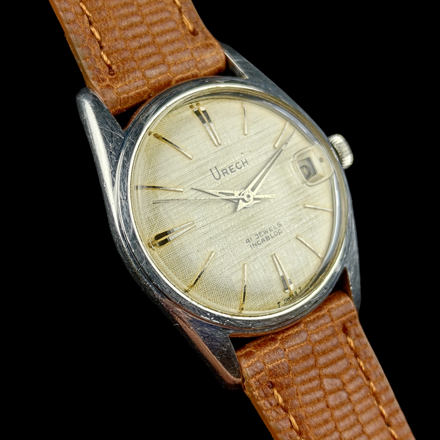 Urech Automatic "41 jewels" - Linen dial - 1950s