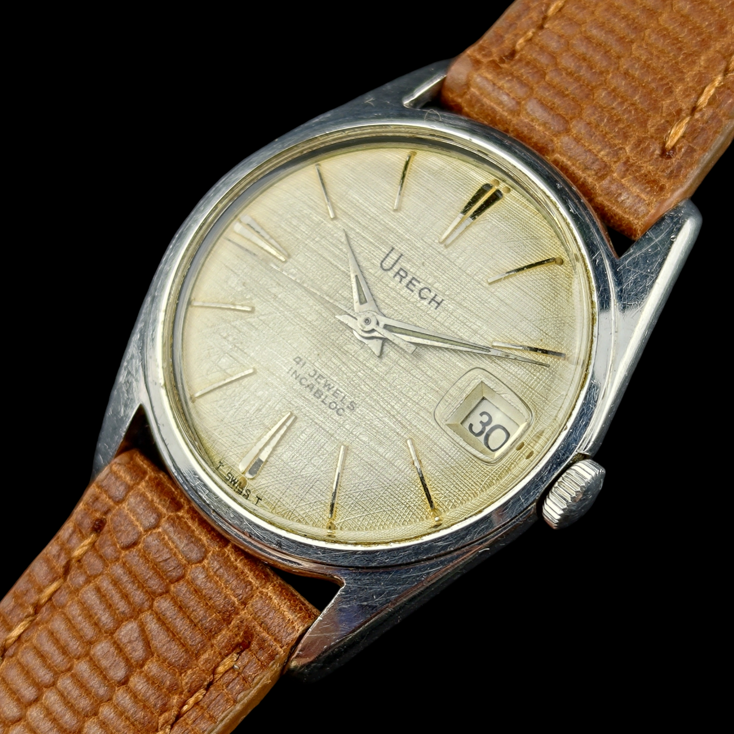 Urech Automatic "41 jewels" - Linen dial - 1950s